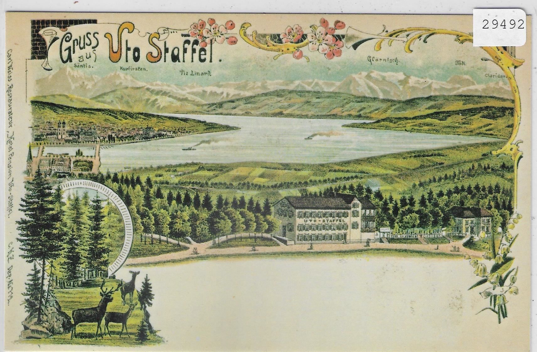Ansichtskarten: Gruss aus Uto-Staffel - Repro – Gebraucht aus Ettingen von Kartenplanet
