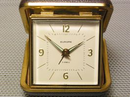 EUROPA Reisewecker 2 Jewels Wecker Uhrwerk mechanisch TOP