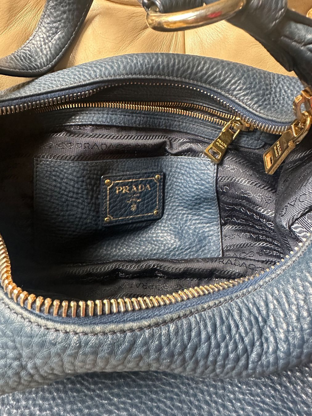 Prada Borse da donna: PRADA Handtasche Leder marine – Usato da zürich venduto da goldklumpen 6