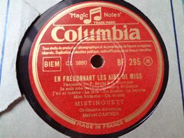 Disque 78 tours Columbia aiguille de Mistinguett - BF295