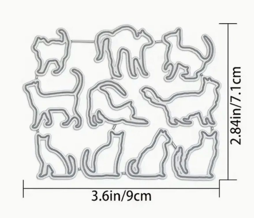 Sciablone: Viele Katzen- Stanzschablonen – Nuovo e nell'imballaggio originale da Frenkendorf venduto da jazzplatten 1