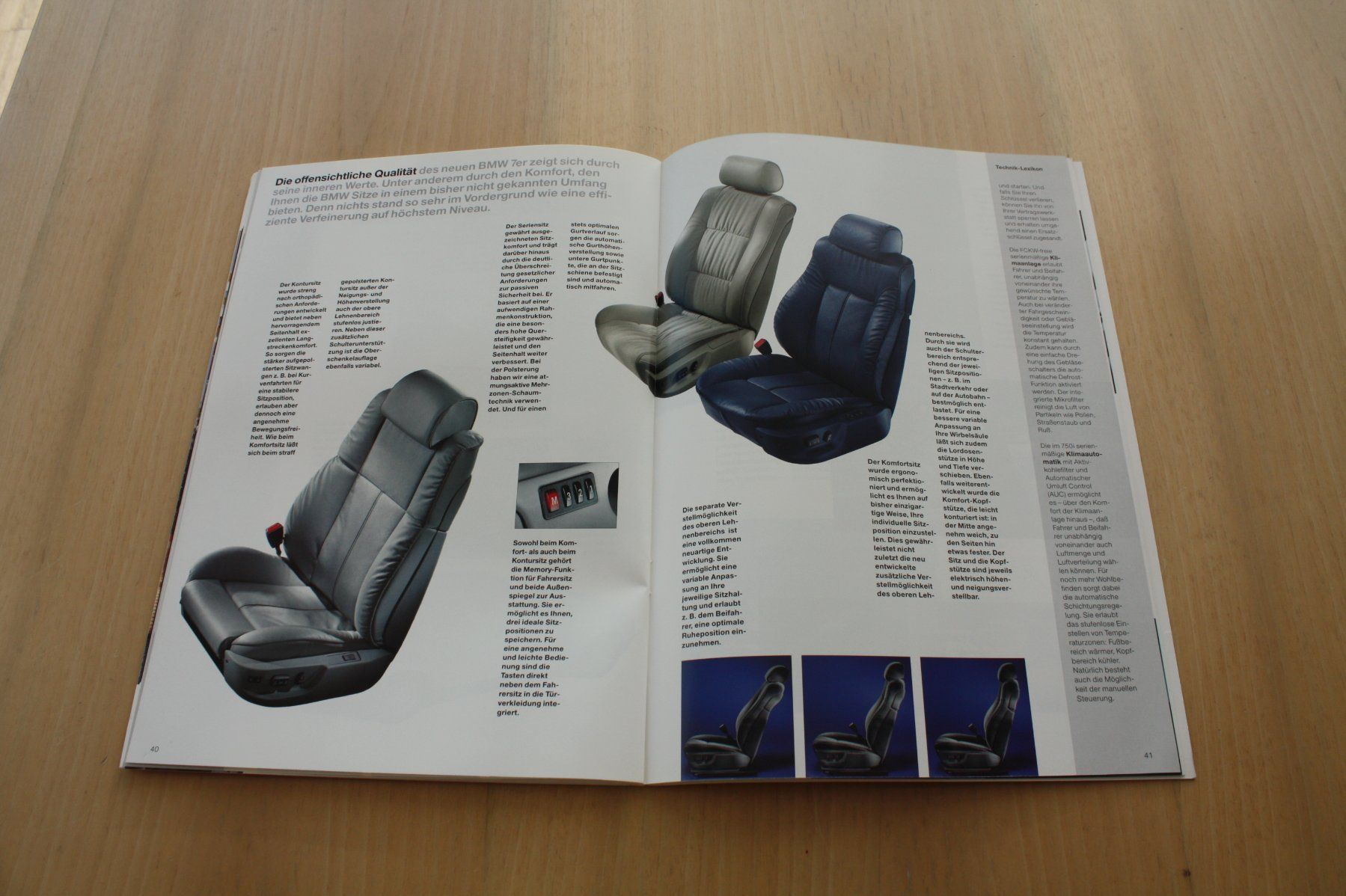 BMW Documenti: BMW 7er Prospekt Modell E38  2/1995 – Usato da Wikon venduto da erwin400 7