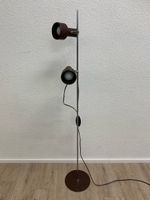 Vintage Stehlampe NEWEBA zwei Strahler in Braun und Chrom