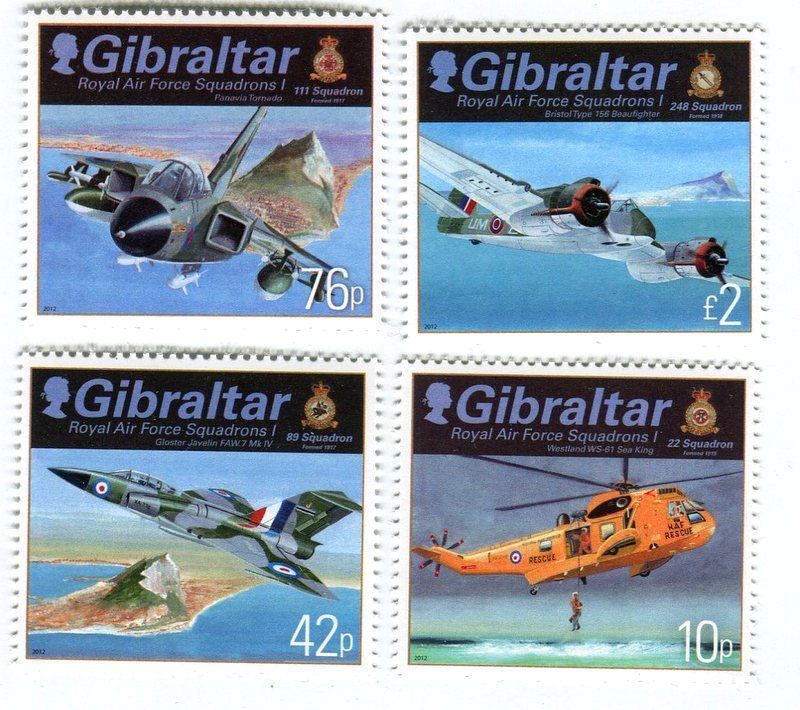 Tutti i francobolli: Briefmarken "Flugzeuge, Hubschrauber". Gibraltar. – Nuovo e nell'imballaggio originale da Basel venduto da Butsch5