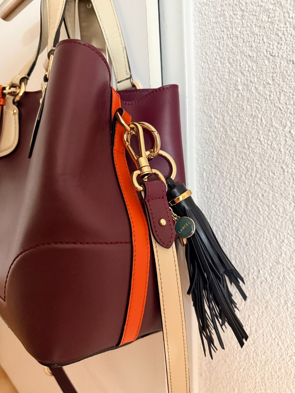Lancel Borse da donna: LANCEL Handtasche Leder Bordeaux/Beige – Usato da Nuerensdorf venduto da ghi_b7xs 1