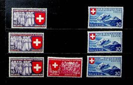 SUISSE 1 SÉRIE +  TIMBRES NEUFS** 1939. SBK 64.50 /T409