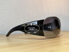 Lunettes de soleil masque Prada vintage y2k