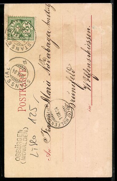 Cartoline postali: Litho Luzern, Bürgenstock, Panorama mit – Usato da Berlin venduto da bartko-reher 1