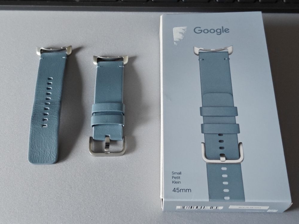 Pixel watch crafted leather band 45mm moonstone (Gebraucht) in ...