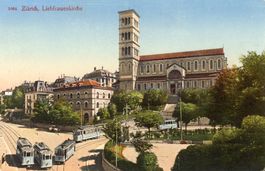 Zürich  ZH    -      5  Trams bei der Liebfrauenkirche