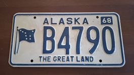 Nummernschild USA Plaque d'immatriculation Alaska 1968