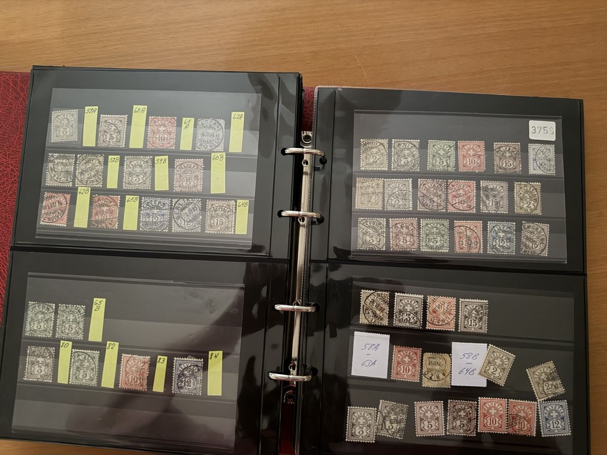 Tutti i francobolli: Album Alt Schweiz ab 1850 – Usato da Murgenthal venduto da Tina_4055 9