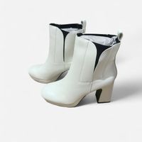 Elegant White Ankle Boots