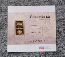 Valcambi Credit Suisse Goldbarren 10g
