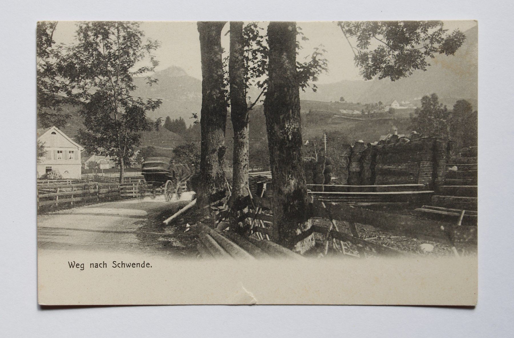 Cartoline postali: AK "WEG NACH SCHWENDE" ca. 1900/1910 – Usato da St. Gallen venduto da modernetc
