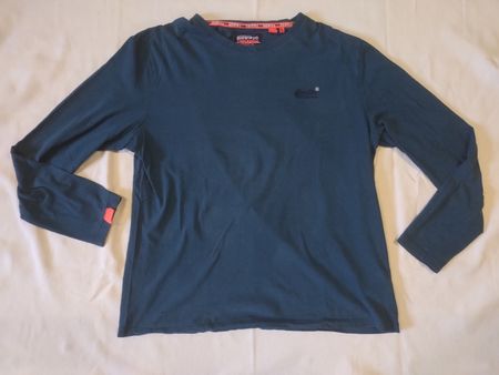 Superdry Homme, Taille XL, Bleu Pétrole, manches longues
