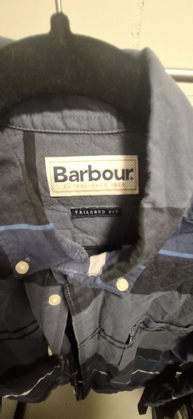 Camicie: Barbour shirt blue checkered pattern acceptable condition – Usato da Affoltern am Albis venduto da AlpineParcel 3