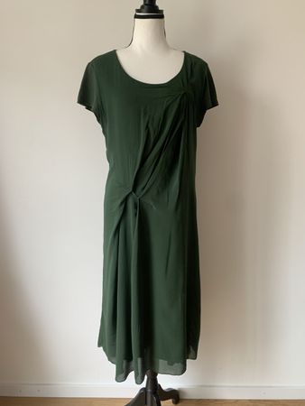 KnitwearN Midikleid Seide Gr. 36/38 grün, Sommerkleid COS