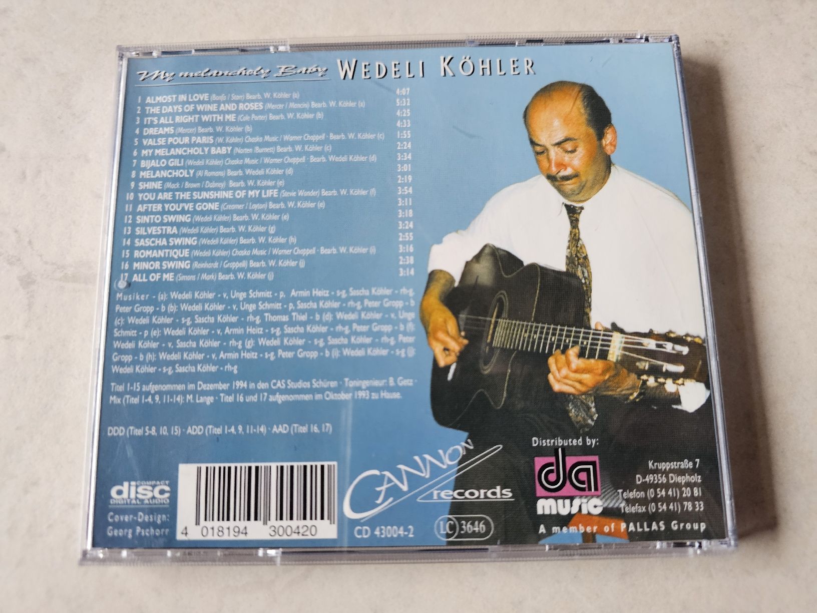 CDs: Wedeli Köhler  -  My Melancholy Baby – Gebraucht aus Schneisingen von backstore24 1