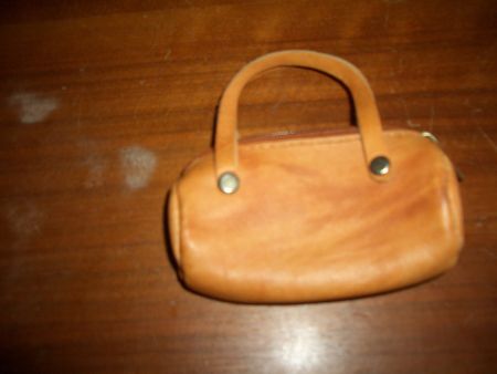 Ledertasche klein 9x6cm braun Leder ungebraucht