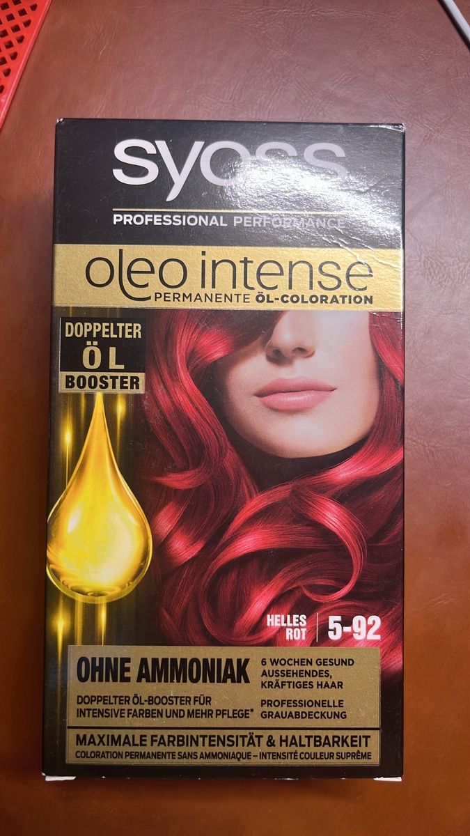 Färbemittel: Syoss Oleo Intense Haarfarbe Helles Rot 5-92 – Neu und originalverpackt aus Winterthur von Simona038