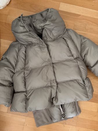 Patrizia Pepe Pufferjacke grau grün Gr.40 gut