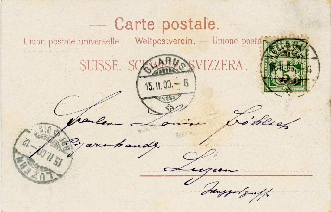 Ansichtskarten: Glarus   GL         um 1899 – Gebraucht aus Brig von Valcards54 1