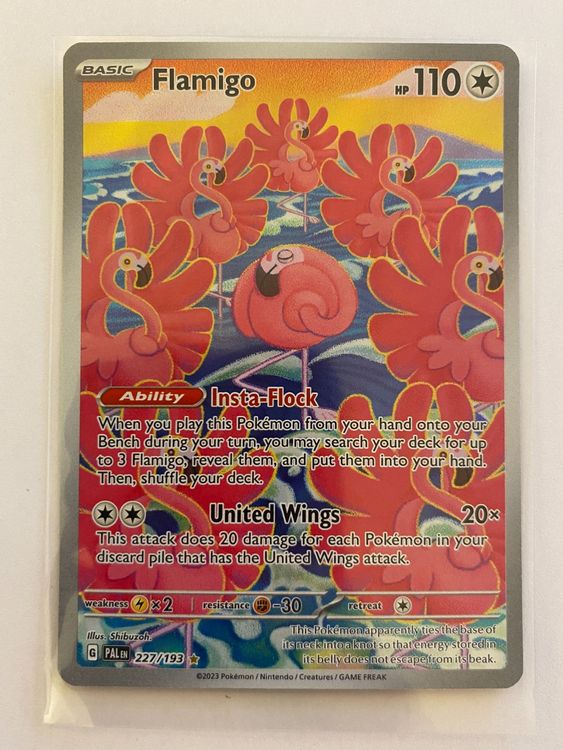 Pokemon Carta Singola – Flamigo 227/193 (Paldea Evolved) – Illustrazione Rara Alternativa, Alt Art, Gioco Di Carte Collezionabili