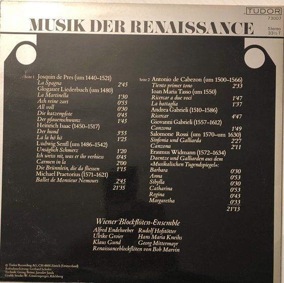 Dischi in vinile: Musik der Renaissance (LP) – Usato da Grüningen venduto da azulrojo 1