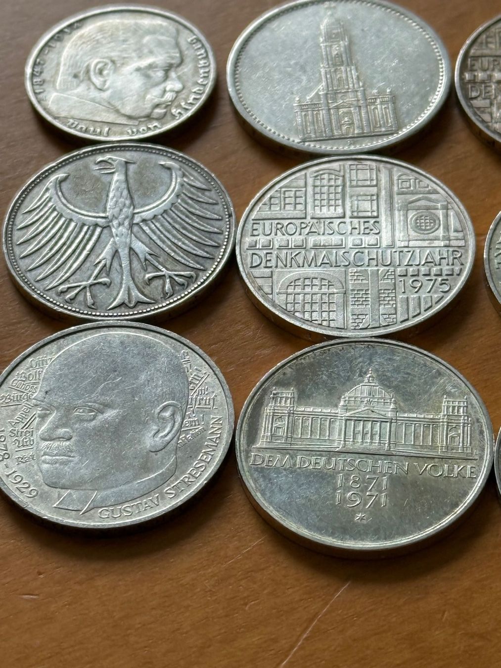 Tutti le monete: 8 x 5  Deutsche Mark, 1x 2 Deutsche Mark. Silber – Usato da Fehraltorf venduto da bruggin 1