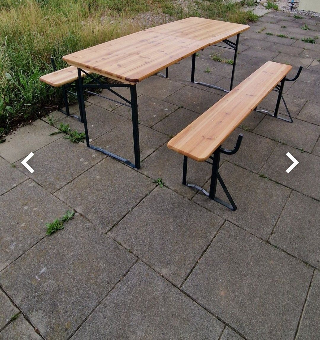 Tischset: Festbank Garnitur klappbar Holz – Gebraucht aus Niederbipp von jar_ld82