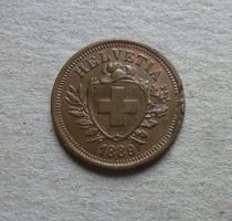 ++ 1 Rappen 1889, selten, gute Erhaltung