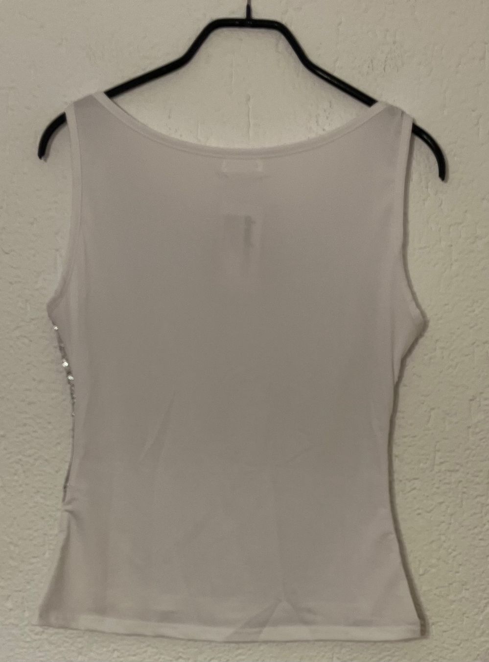 Top: Funkelndes Pailletten Top, silber  Gr. L – Nuovo e nell'imballaggio originale da Oberegg venduto da MZ_DiesundDas 1