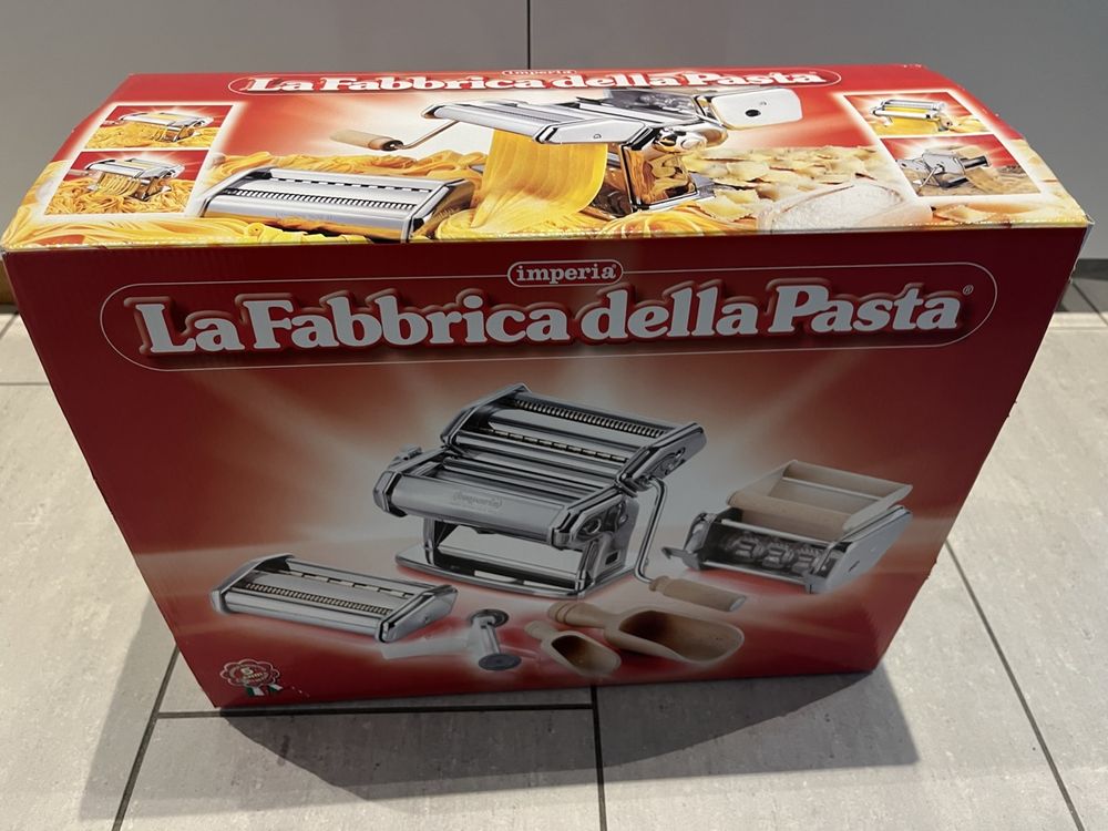 Imperia Nudelmaschine Set - Manuelle Pasta Maschine Mit Zubehör Made In Italy