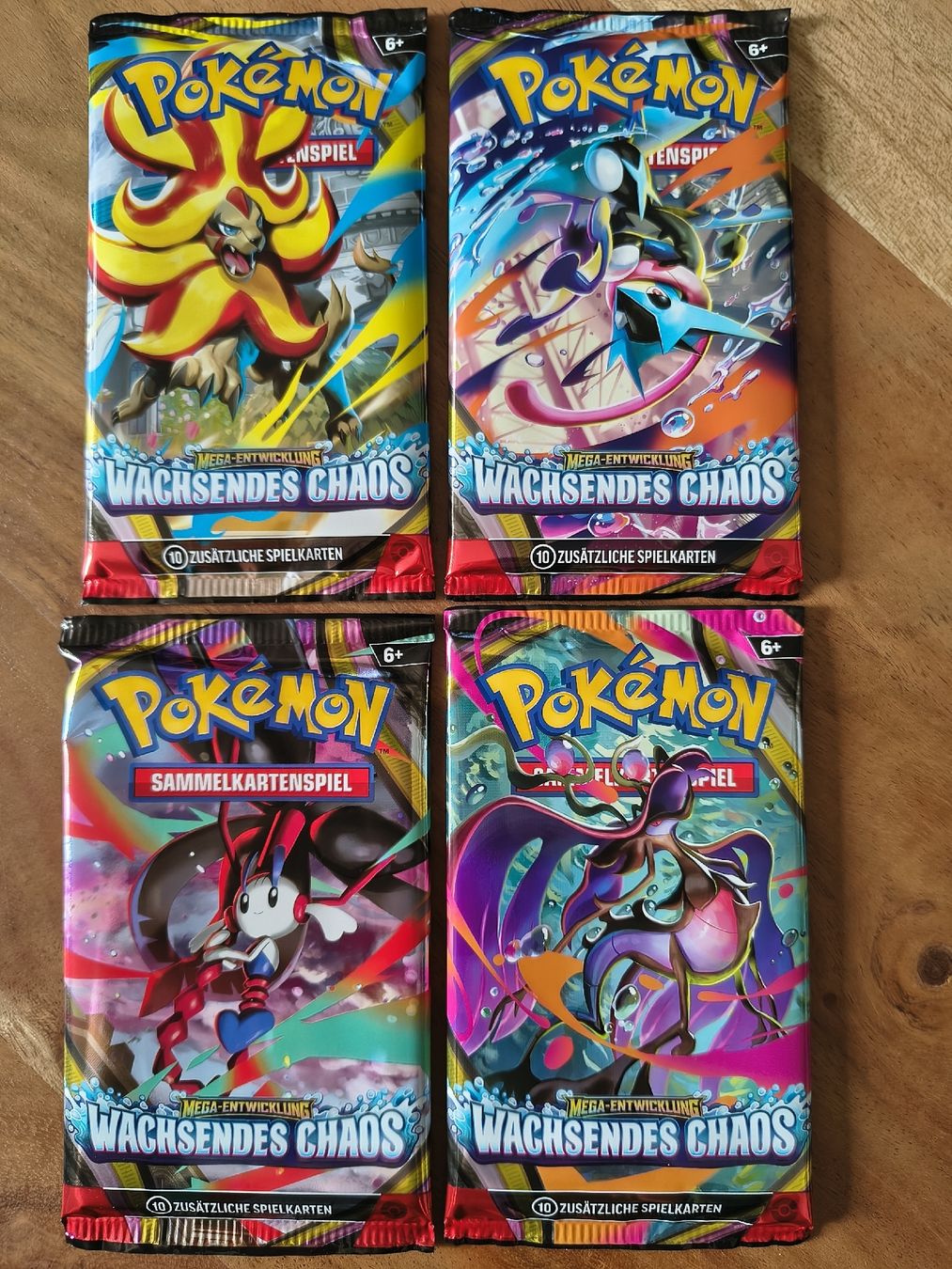 Giochi: 4 Pokémon Booster Packs wachsendes Chaos – Nuovo e nell'imballaggio originale da Hausen AG venduto da Land.Ei 1