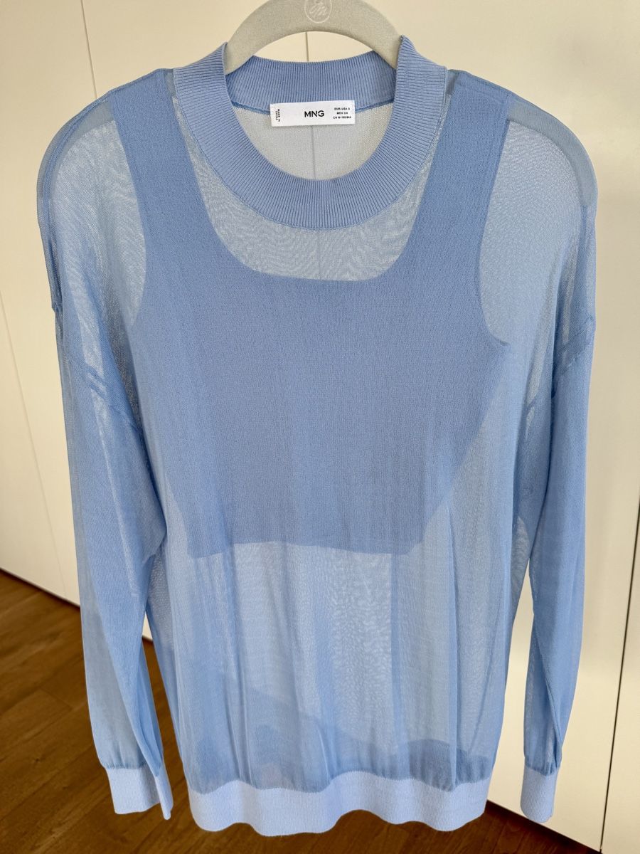 Mango Pullover & Sweatshirts: Brand New Mango Blue Knitted Set, Size S – Neu und originalverpackt aus Forch von ele_9gsf