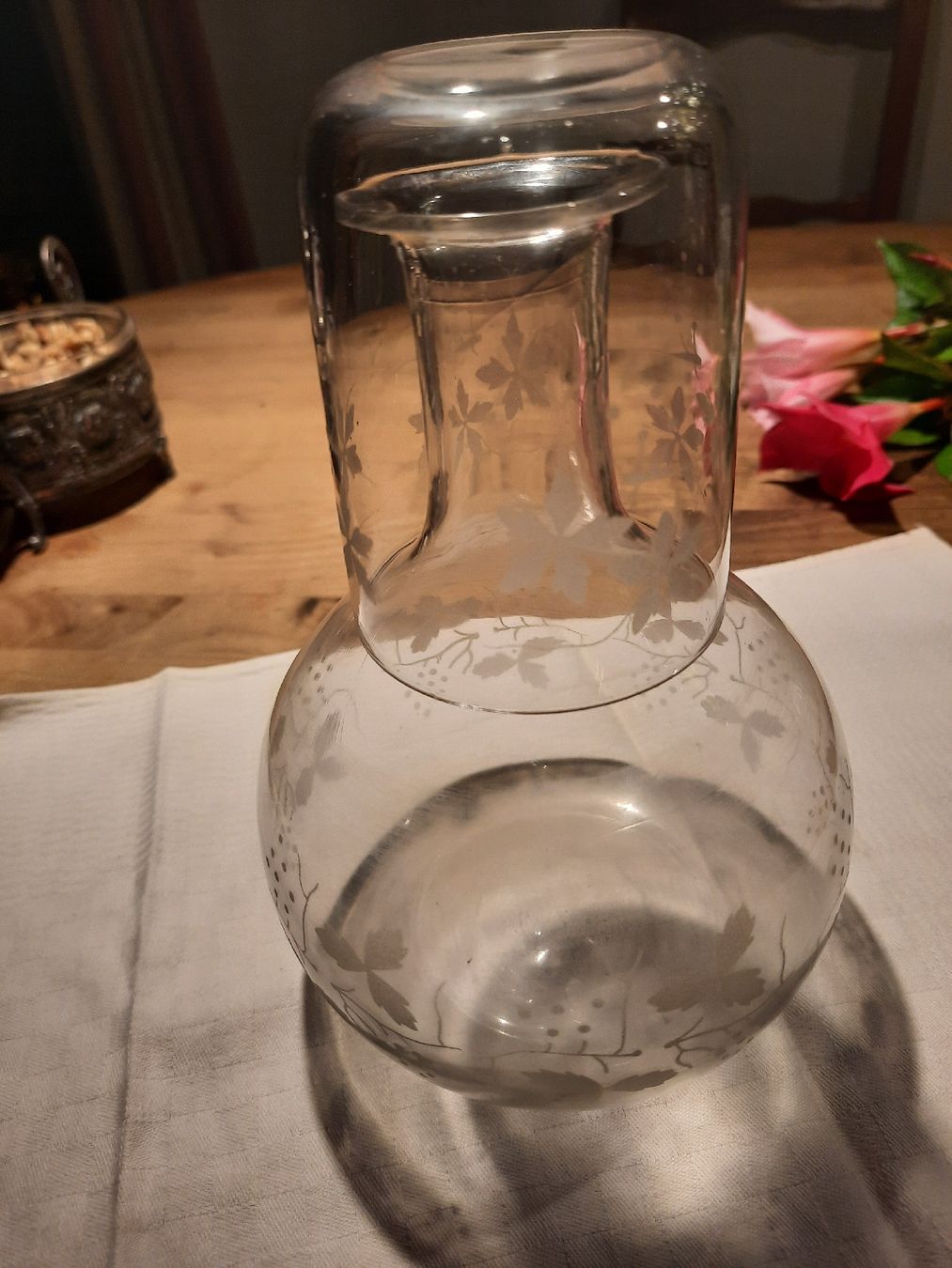 Caraffe: Wasserflasche mit Glas antik – Usato da Busswil BE venduto da balu37