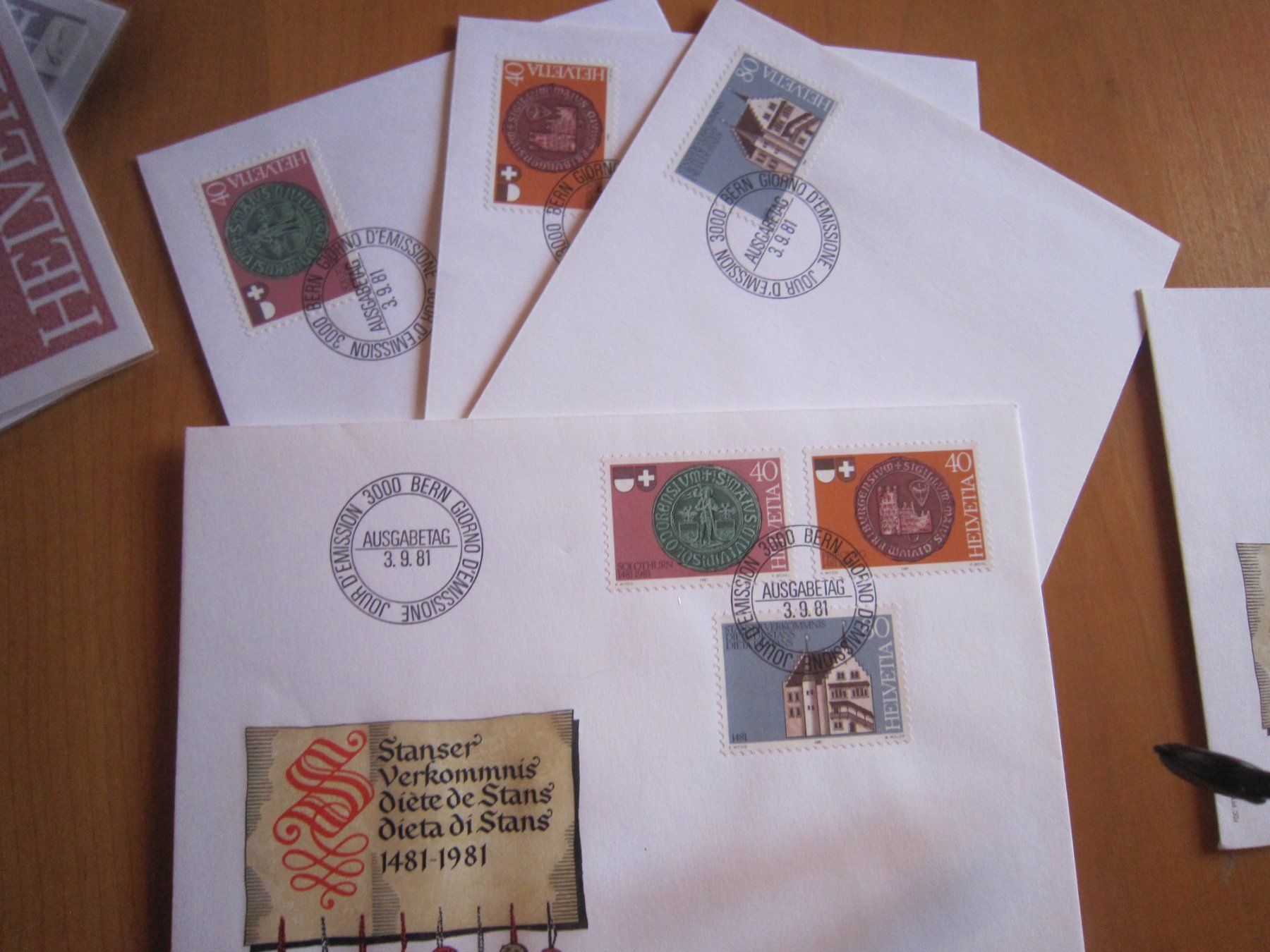 Tutti i francobolli: CH 1981 FDC Serien und einzeln und Maximumkarten – Usato da Gordola venduto da Polentaefung 7