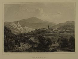 LÖRRACH, BADEN-WÜRTTEMBERG, STAHLSTICH 1856