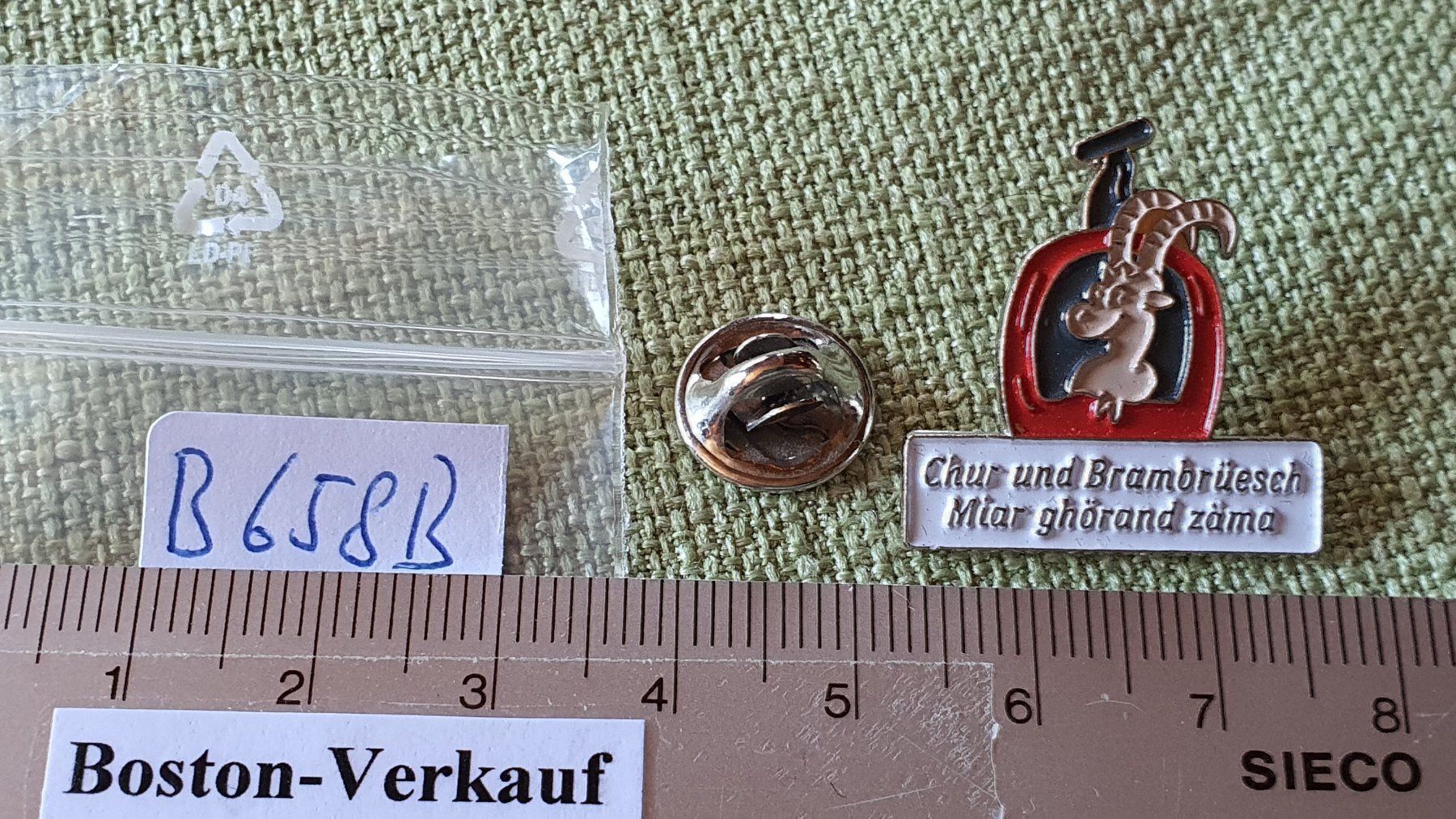 Placchette & Badge: B658B - Pin Chur & Brambrüesch Gondel – Usato da Reinach BL venduto da Boston-Verkauf 1