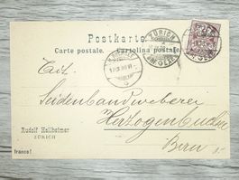 TR70 Carte Postale + Timbre Suisse 1898
