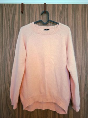 Kuscheliger Pullover, rosa, M, 70% Angora Wolle