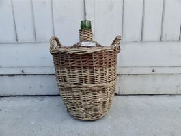 alte grosse Korbflasche 7.6 Liter 1948