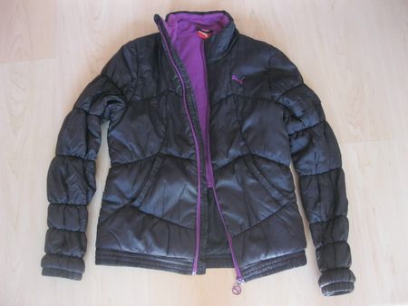 Puma Winterjacke schwarz/violett Gr. 152