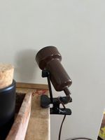 Spotlampe Klemmleuchte Lampe 60er 70er Vintage Retro Braun