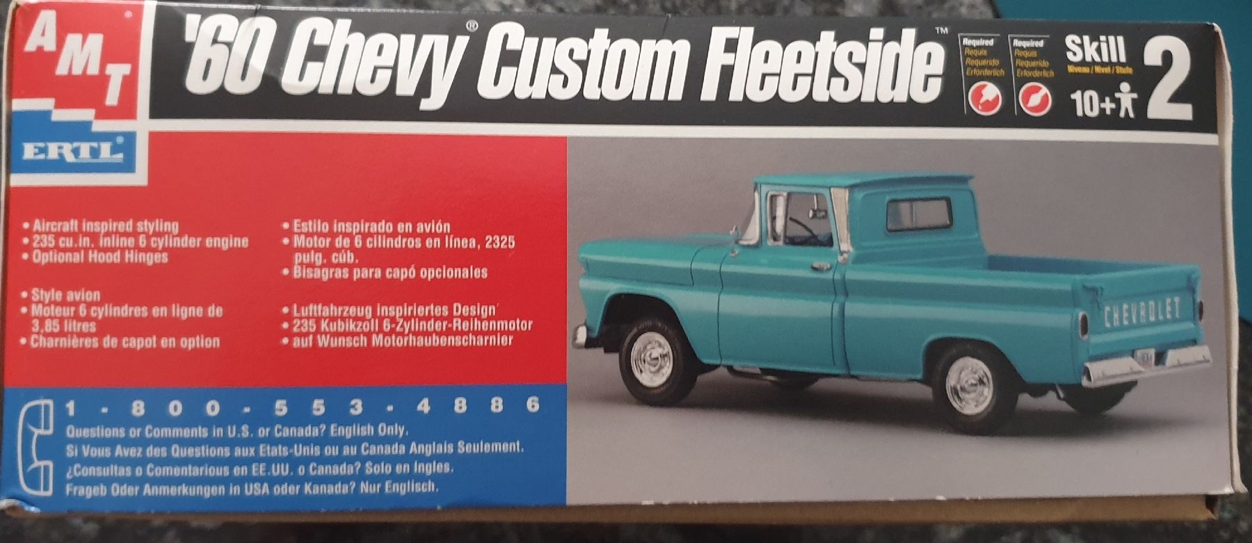 Chevrolet Modellini d'auto: Chevrolet Custom Fleetside '60 1:25 – Nuovo e nell'imballaggio originale da Kaiseraugst venduto da Carkos 2