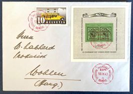 1943 Genfer-Block W18 auf  Brief - Genf - Wohlen