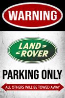 Land Rover Parking Only Blechschild Jeep Evoque Englisch 4x4