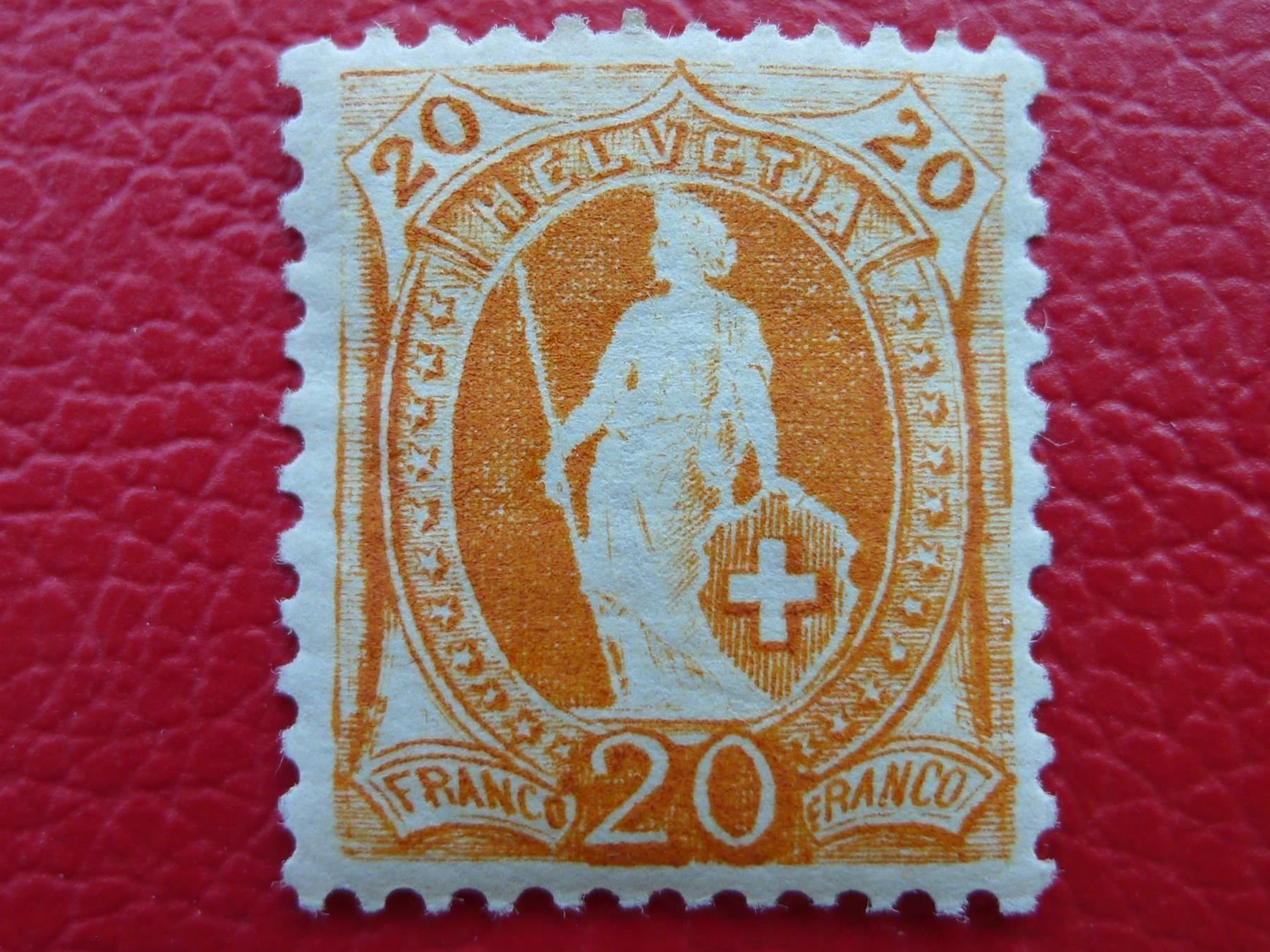 Tutti i francobolli: Stehende: Nr.66Db ungebraucht * Kat: 200.- – Usato da Sursee venduto da Luzernerraute 1