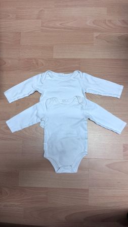2er Set Baby Bodys Langarm Weiss Grösse 56 guter Zustand